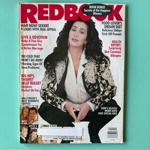 CHER REDBOOK Magazine February 1991 Label - Cher’s WORK WITH VERY SPECIAL KIDS